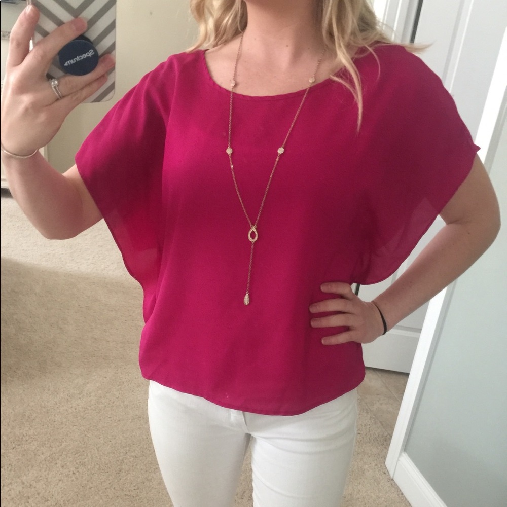 Forever21 fuchsia blouse